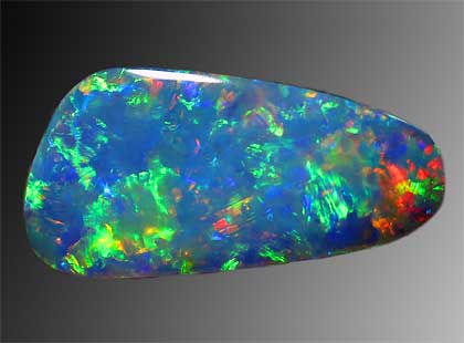 Polished opal gemstone.