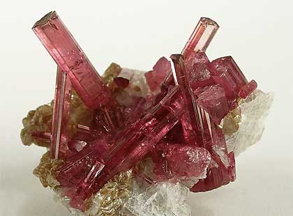 Tourmaline rubellite cluster the October birthstone